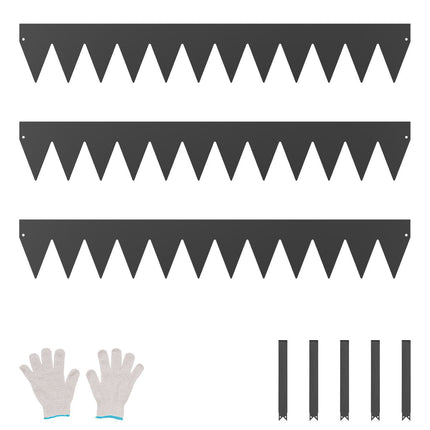 Steel Landscape Edging, 3-Pack 40 x 6 in, Rust-Resistant