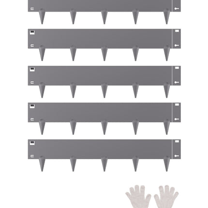 Steel Landscape Edging, 5-Pack 39 x 5 in, Galvanized, Bendable