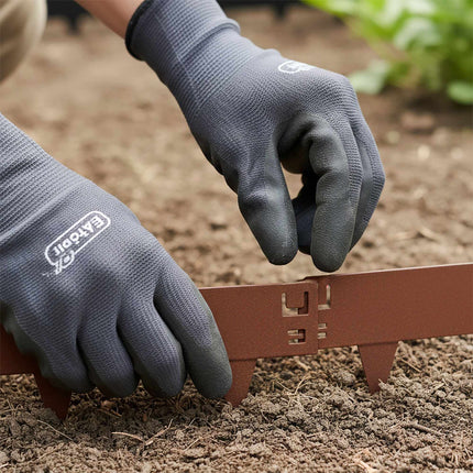 Steel Lawn Edging, Rust Look, Flexible Garden Border