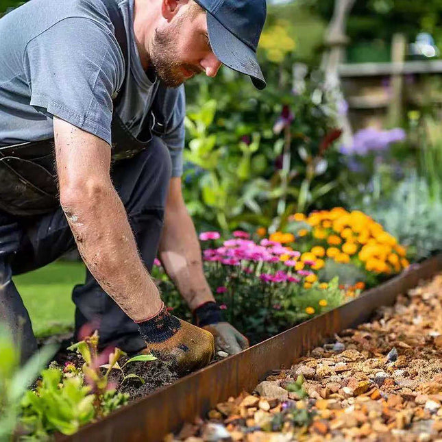 Steel Lawn Edging – Rust-Look, Flexible Garden Border