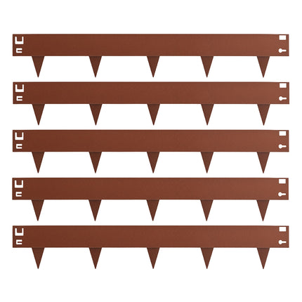 Steel Lawn Edging, Rust Look, Flexible Garden Border