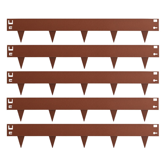 Steel Lawn Edging, Rust Look, Flexible Garden Border