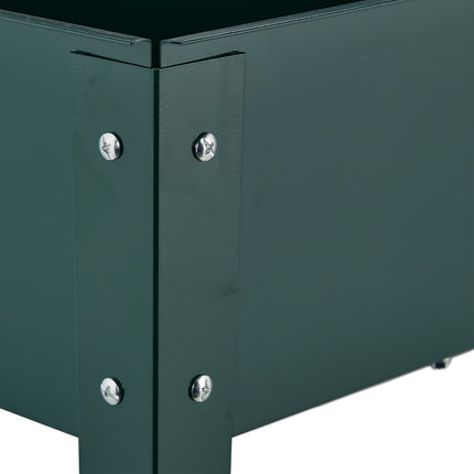 Steel Raised Garden Bed – Green Metal Planter Box