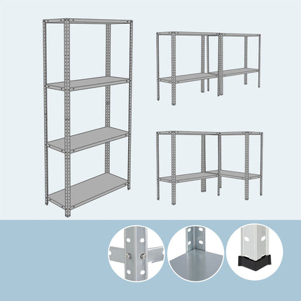 Steel Shelving Unit, 160kg Capacity, Bolt-Together