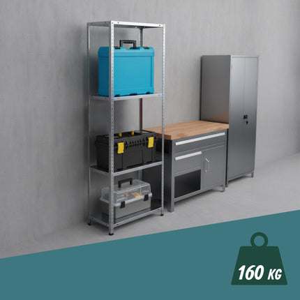 Steel Storage Rack, 160kg Capacity, Galvanised