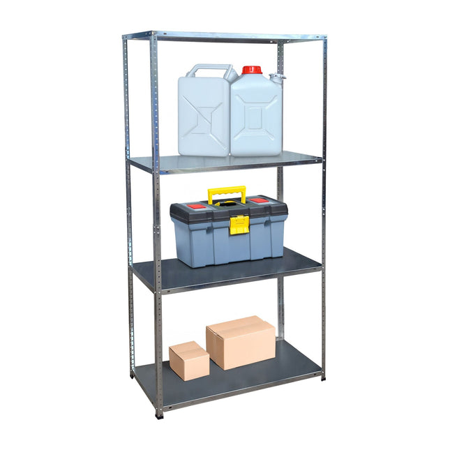 Steel Storage Rack, 160 kg Capacity, Galvanised Shelving