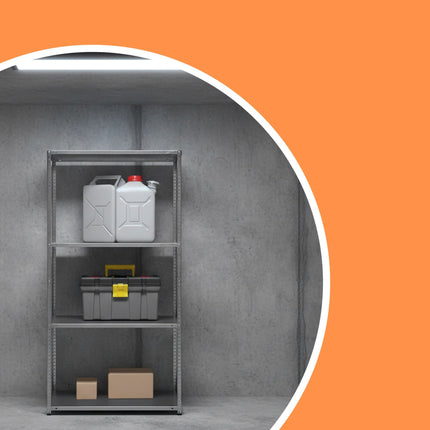 Steel Storage Rack, 160 kg Capacity, Galvanised Shelving