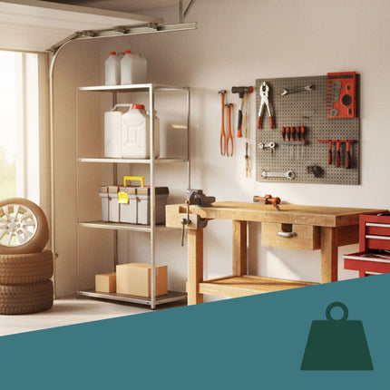 Steel Storage Rack, 160 kg Capacity, Galvanised Shelving