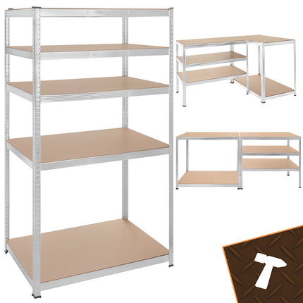 Steel Storage Rack, 5 Shelves, 180x100x60 cm, 1 Ton Capacity