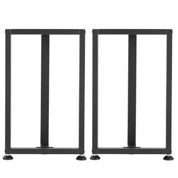 Steel T-Shape Table Legs 740x450mm, 2-Pack Black
