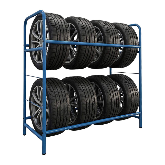 Steel Tire Rack – Floor-Protecting Feet, Garage Storage