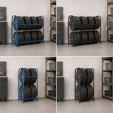 Steel Tire Rack – Garage Storage, Protective Feet