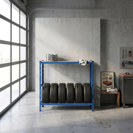 Steel Tire Rack With Adjustable Shelves For Garage