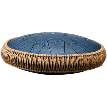 Steel Tongue Drum 14-Inch, 15 Notes, C Major, Bag