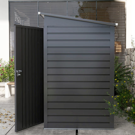 Steel tool shed with lock - UV protected, double door