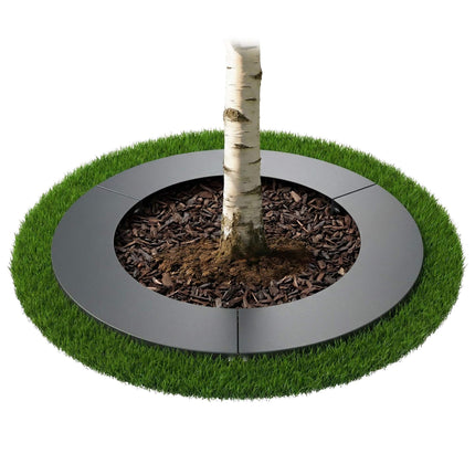 Steel Tree Ring, Galvanised, Modern Mowing Edge
