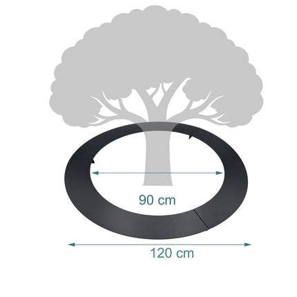 Steel Tree Ring, Galvanised, Mowing Edge for Lawns