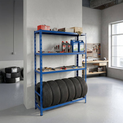 Steel Tyre Rack, 3 Shelves, Adjustable Shelf Spacing