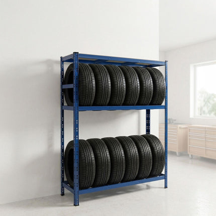 Steel Tyre Rack With Adjustable Shelves, Easy Assembly