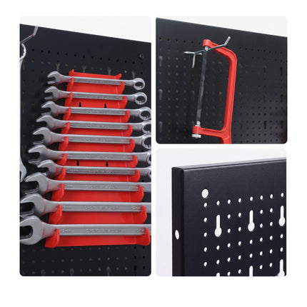 Steel Wall-Mounted Pegboard Tool Organizer Set