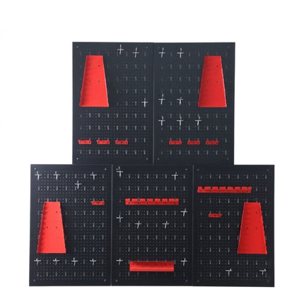 Steel Wall-Mounted Tool Pegboard With Hook Set
