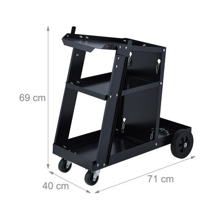 Steel Welding Trolley with Gas Cylinder Storage