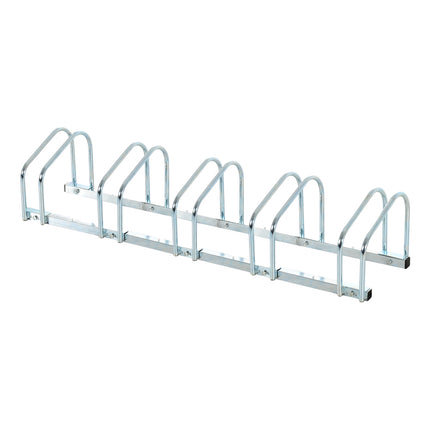 Steel bicycle rack - floor and wall mount, fits up to 6 bicycles