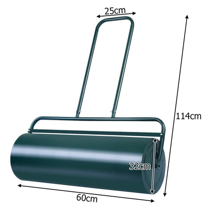 Steel lawn roller with water and sand roller Lawn roller with heavy roller Hand roller with U-shaped handle Green