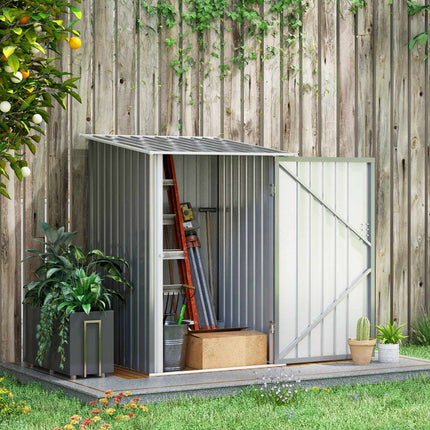 Lockable steel garden cabinet, Nice roof, 0.92 m², Grey