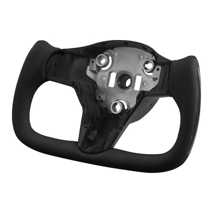 Steering Wheel, Heated Carbon Fiber D-Shape, Leather Grip