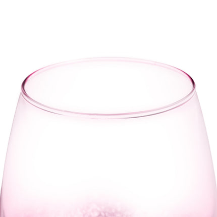 Stemless wine glasses set of 2 pink