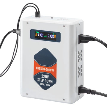 Step Down Voltage Converter 3000VA, 220V to 110V, 2 Outlets