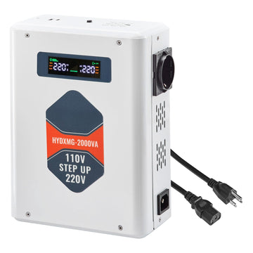 Step-Up Voltage Converter 2000VA, 110V to 220V, LCD