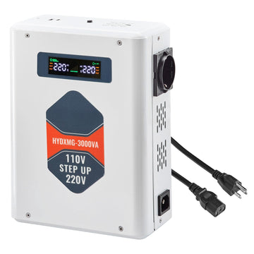 Step-Up Voltage Converter 3000VA, 110V to 220V, USB, LCD