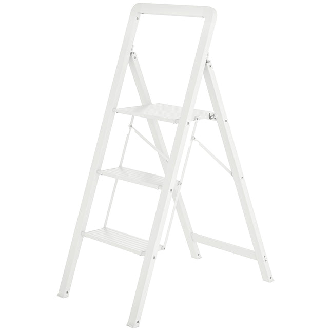 Folding aluminum stepladder, anti-slip, 150 kg capacity
