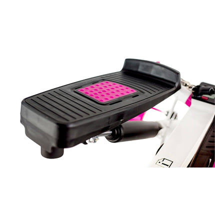Stepper with Movable Arms and Ropes, Pink-White