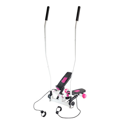 Stepper with Movable Arms and Ropes, Pink-White