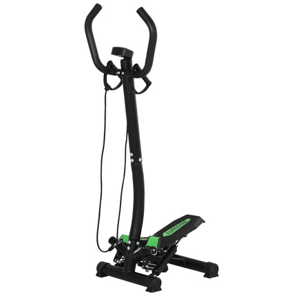 Stepper with handle, resistance bands, LCD display, steel