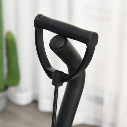Stepper with handle, resistance bands, LCD display, steel