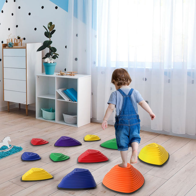 Stepping Stones Set, Non-Slip, Indoor/Outdoor, Stackable, Multicolor