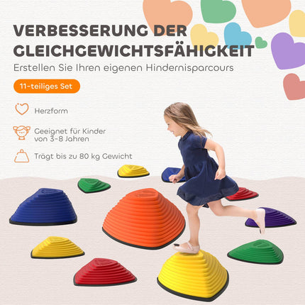 Stepping Stones Set, Non-Slip, Indoor/Outdoor, Stackable, Multicolor