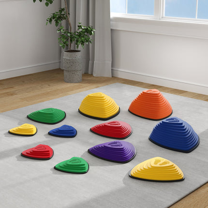 Stepping Stones Set, Non-Slip, Indoor/Outdoor, Stackable, Multicolor