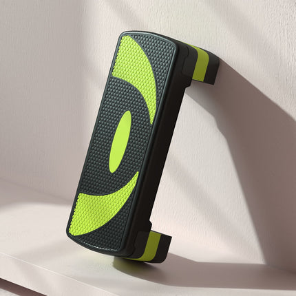 Opstapplank aerobic stepper in hoogte verstelbaar met 3 niveaus (10/15/20 cm) fitness hometrainer voor binnen buiten draagvermogen tot 150 kg groen