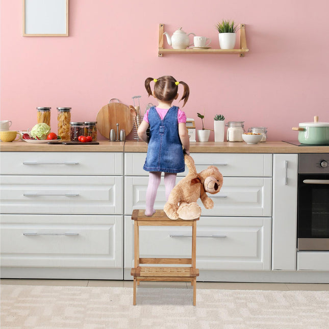 Step stool in walnut