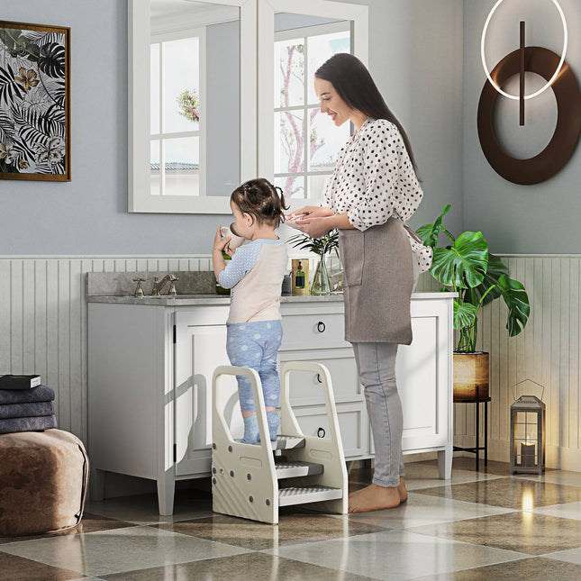 3-step stool for children, adjustable, anti-slip