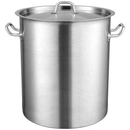 Stockpot 42 Qt 18-8 Stainless Steel With Lid, Commercial