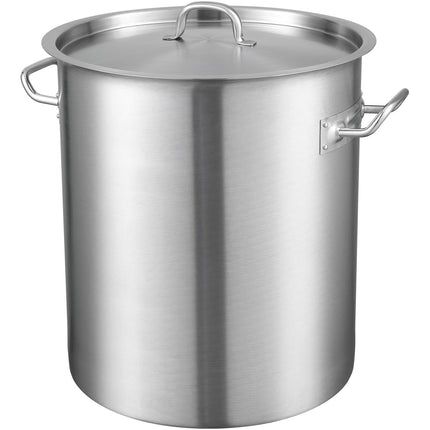 Stockpot 42 Qt 18-8 Stainless Steel With Lid, Commercial