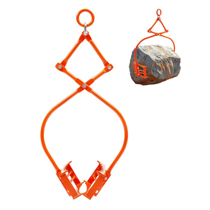 Stone Lifting Tongs, 24 In, 1100 Lb Swivel Hook