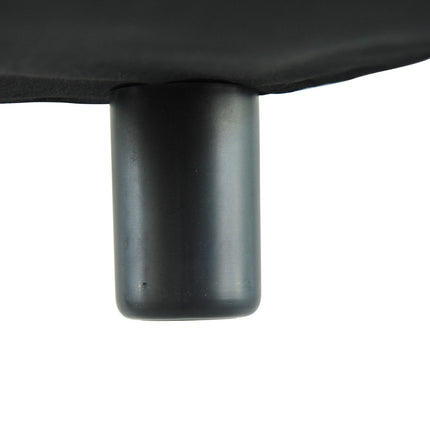 Black Chesterfield stool in artificial leather - 40x30x24cm