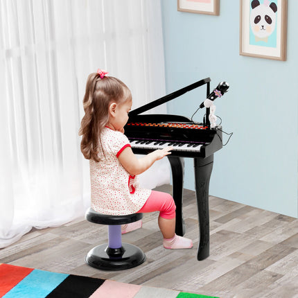 Musical children's stool - black, durable and comfortable